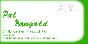 pal mangold business card