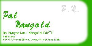 pal mangold business card